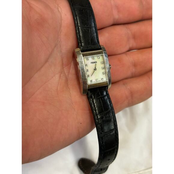 Fendi 078-7000L-294 Silver Tone white MOP Diamond Dial Womens Watch! main image 7